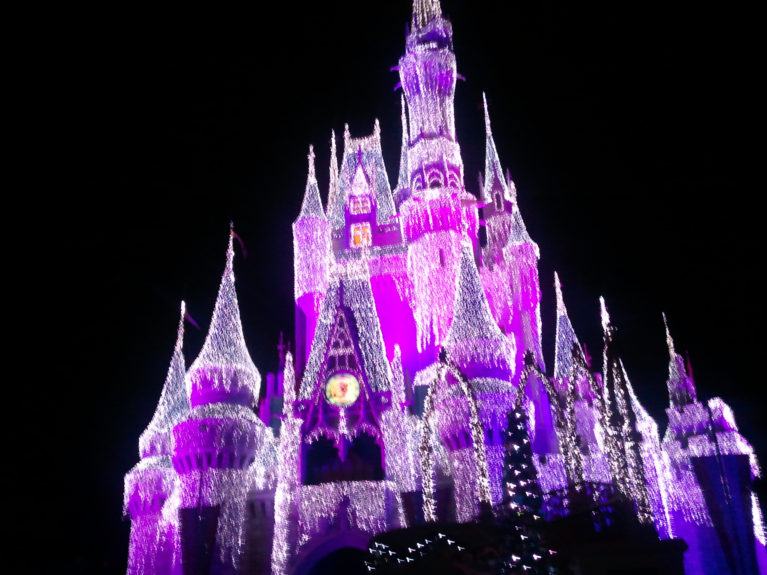 Christmas Lights on Cinderella Castle